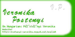 veronika postenyi business card